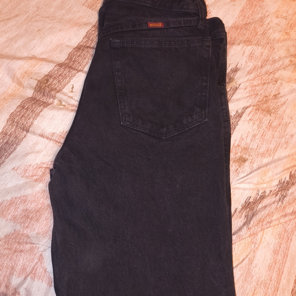 Wrangler Black Straight-Leg Jeans